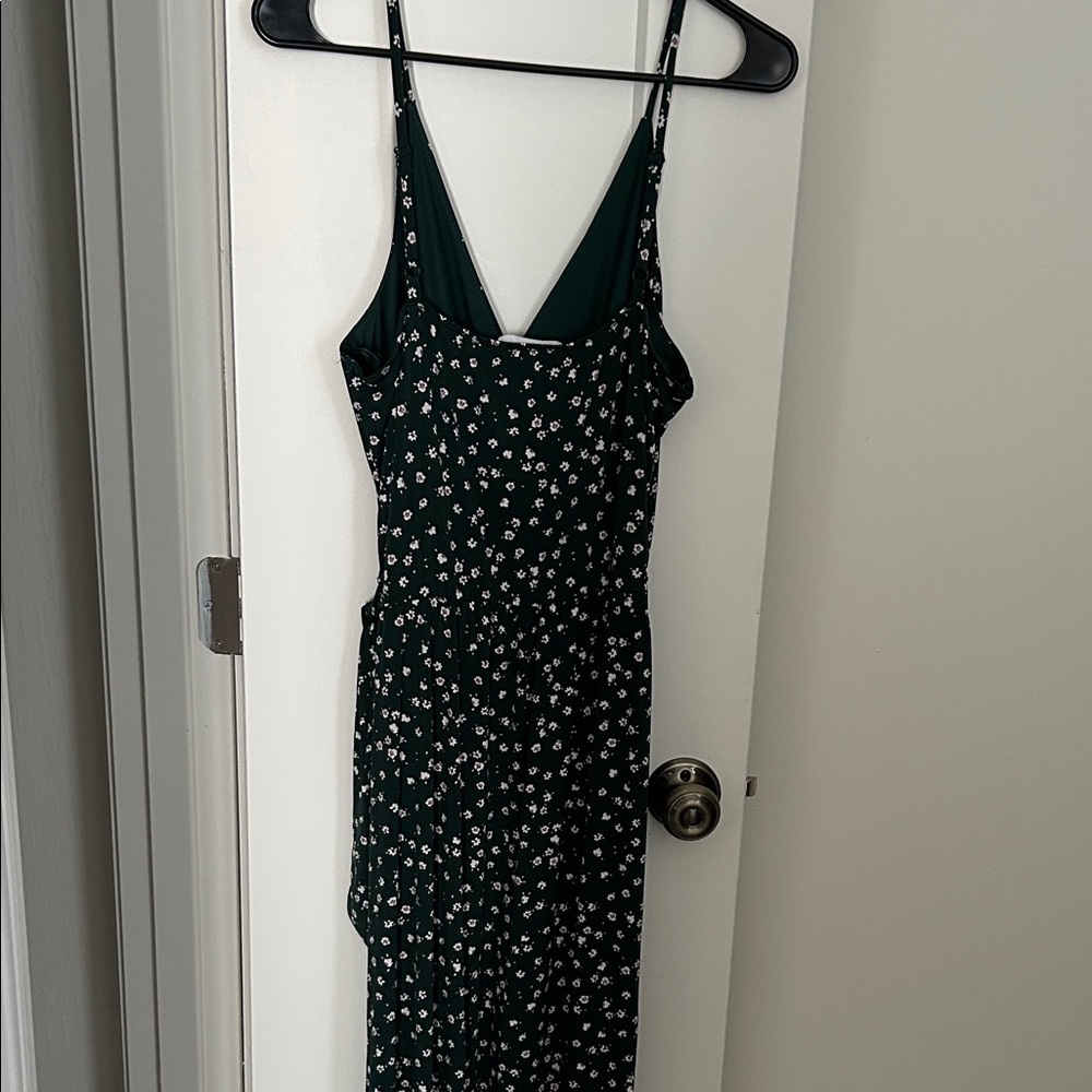 Kaileigh Dark Green Floral Jumpsuit Stitch fix Size Large petite New! - Picture 5 of 6